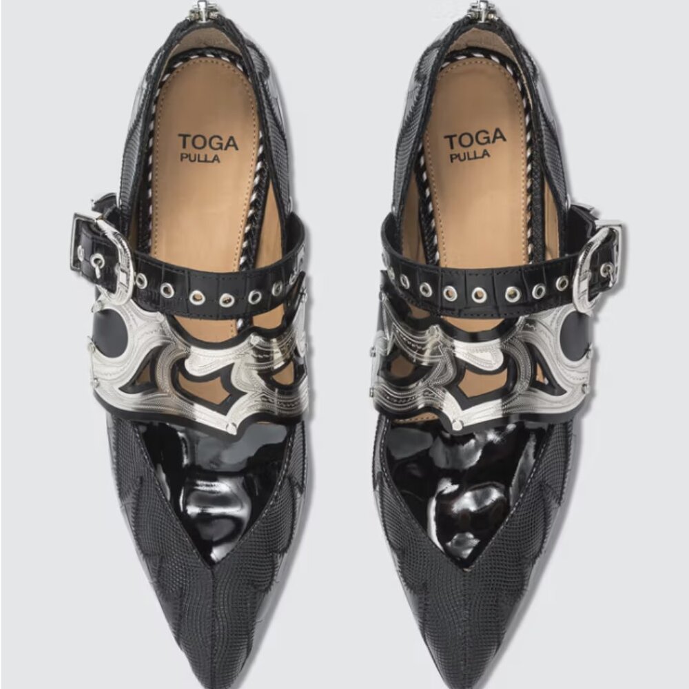 Toga Pulla Panel Ballerina Shoes Size 38